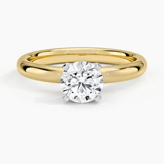 Questions About Lulu Oval Natural Diamond 18K Yellow Gold Petite Solitaire Engagement Ring